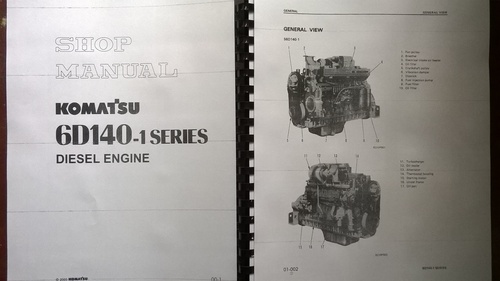 Product picture KOMATSU 6D140-1 series diesel engine repair workshop manual